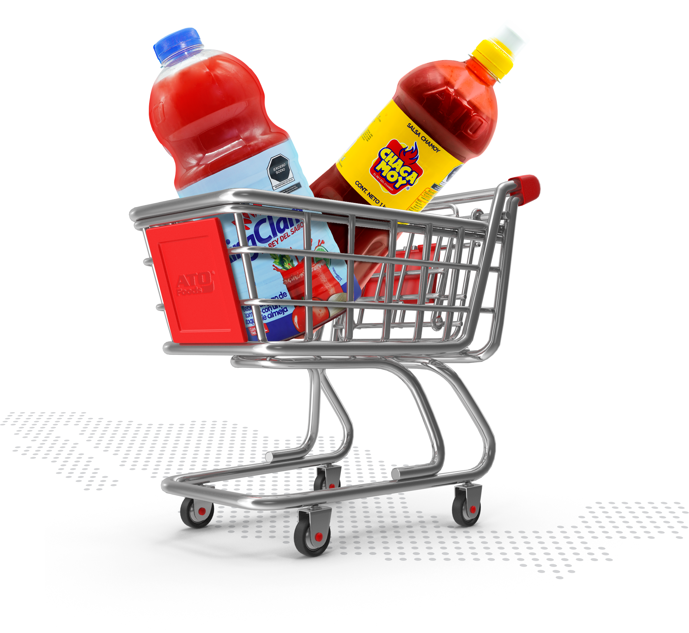 Botellas de King Clam y ChacaMoy de ATO Foods listas para comprar en supermercado